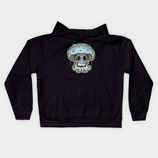 Tentacle Toadstool Kids Hoodie by marksgagne